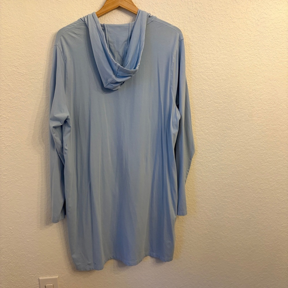 Coolibar Cabana Long Zip-Up Hoodie Women XL Coastal UPF 50 Bamboo Coverup Jacket - Picture 9 of 12